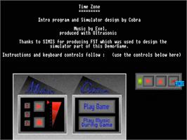 Title screen of Time Zone on the Acorn Archimedes.
